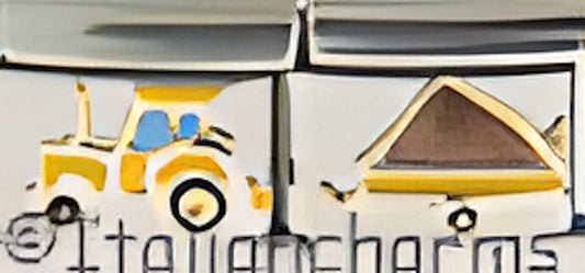 Multi Link Yellow Tractor with Dirt
