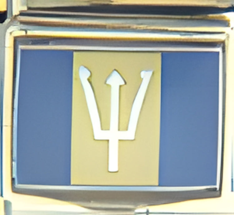 Barbados Flag Photo Charm