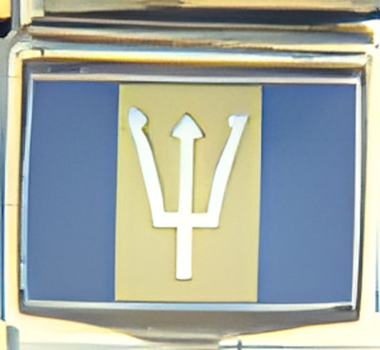 Barbados Flag Photo Charm