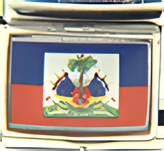 Haiti Flag Photo Charm
