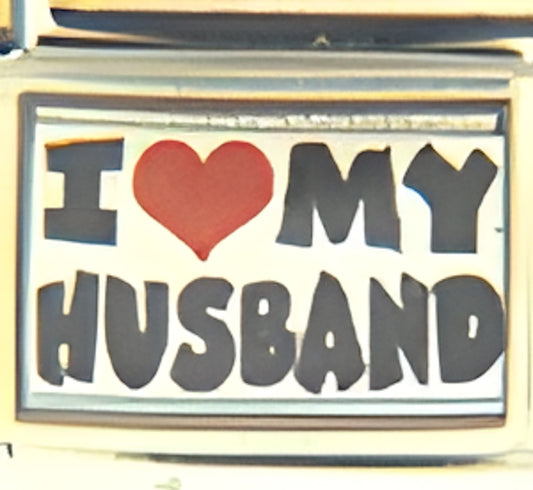 I Love My Husband Photo Charm