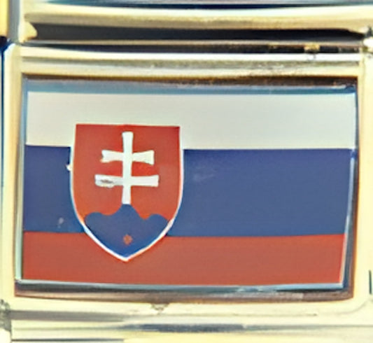 Slovakia Flag Photo Charm