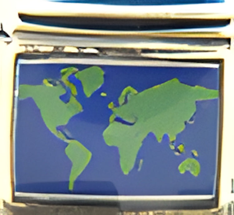World Map Photo Charm