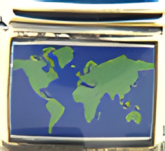 World Map Photo Charm