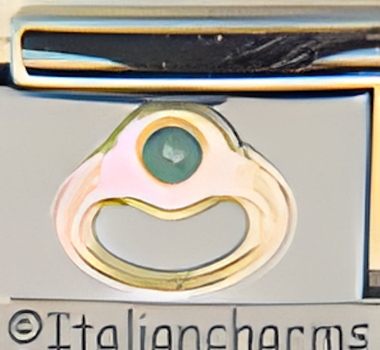 Birthstone Ring with Light Blue Stone March