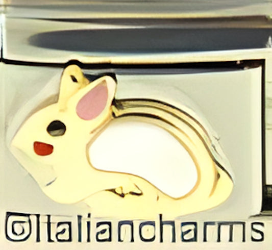 White Rabbit with Pink Ears