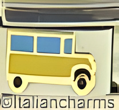 Yellow Bus with Blue Windows