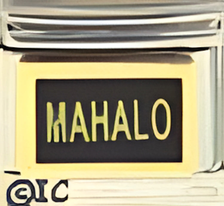 MAHALO on Black by Patty Ann