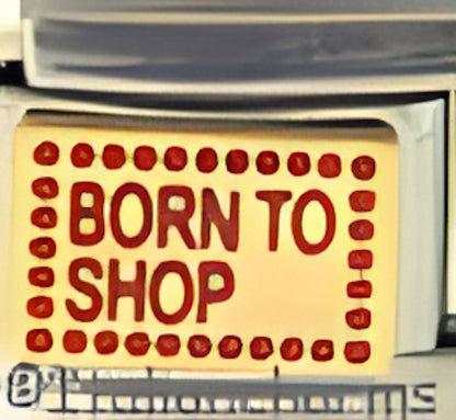 Red Born To Shop by Patty Ann