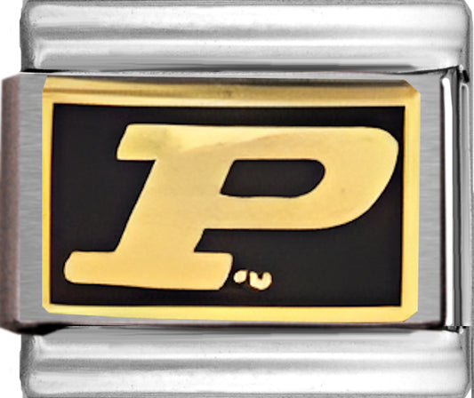 Purdue Boilermakers Gold P on Black