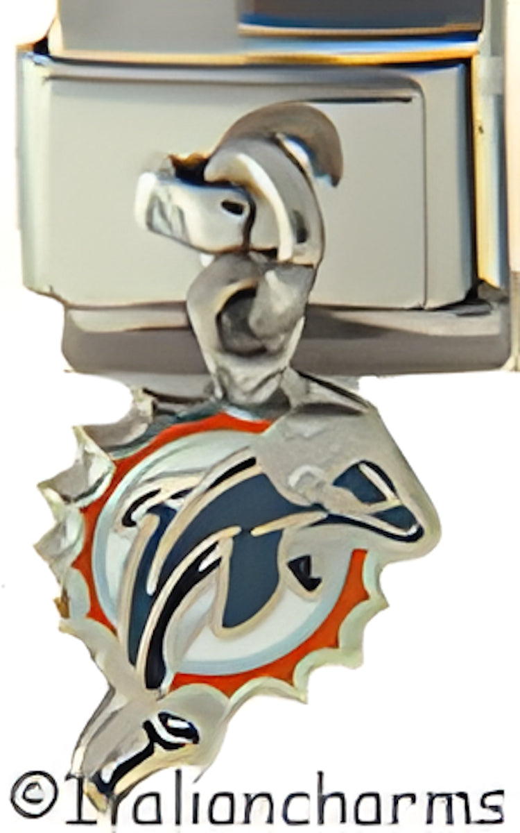 Licensed Football Two Sided Dangle Miami Dolphins