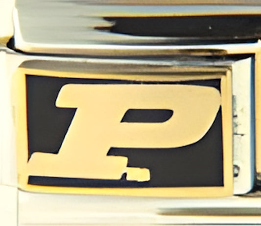 Purdue Boilermakers Gold P on Black