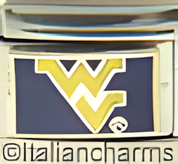 Yellow West Virginia WV on Blue