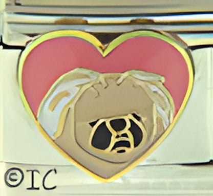 Pug in Pink Heart
