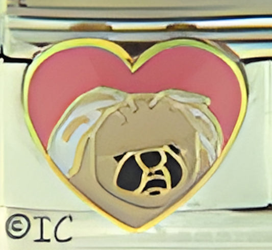 Pug in Pink Heart