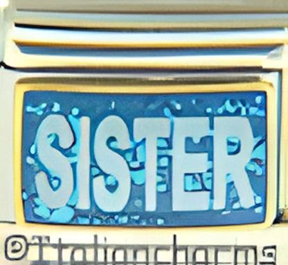 White Sister on sparkle Blue