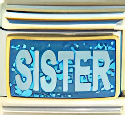 White Sister on Sparkle Blue