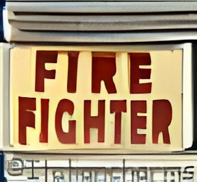 Red Fire Fighter on Gold