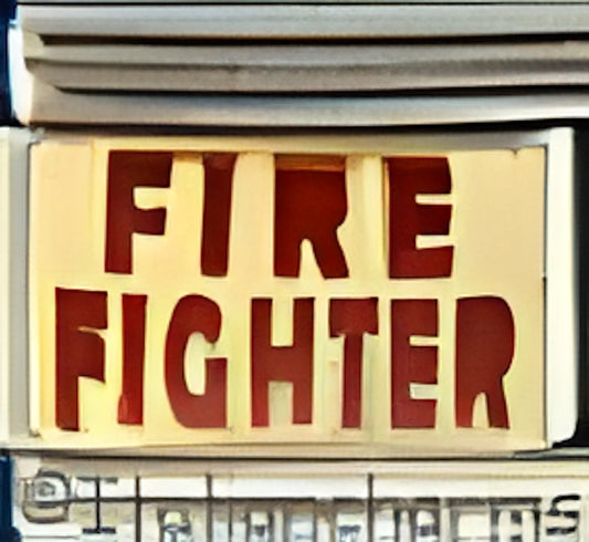 Red Fire Fighter on Gold