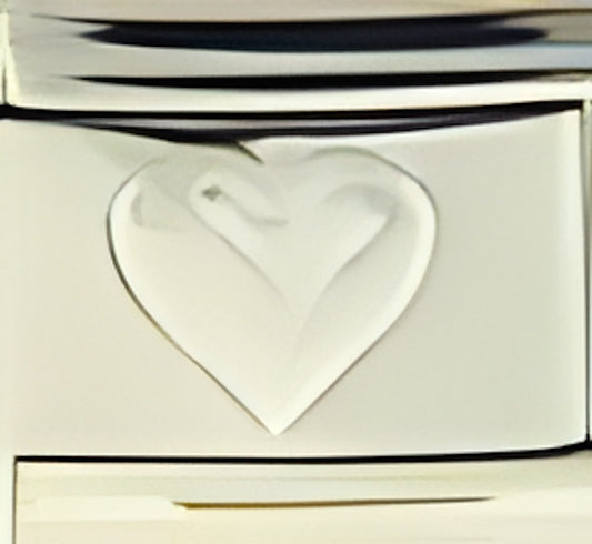 Raised Heart Base Bracelet Link