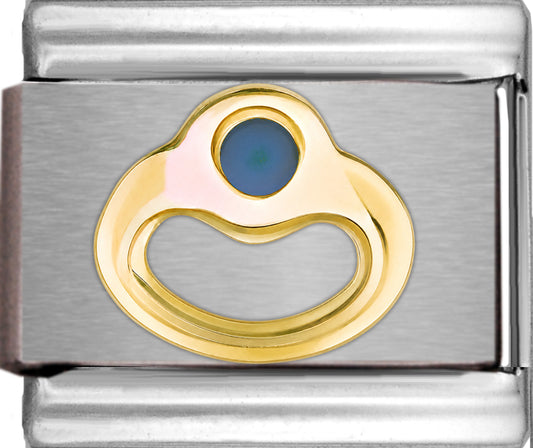 Birthstone Ring with Turquoise Blue Stone December