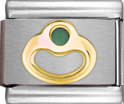 Birthstone Ring with Light Blue Stone March