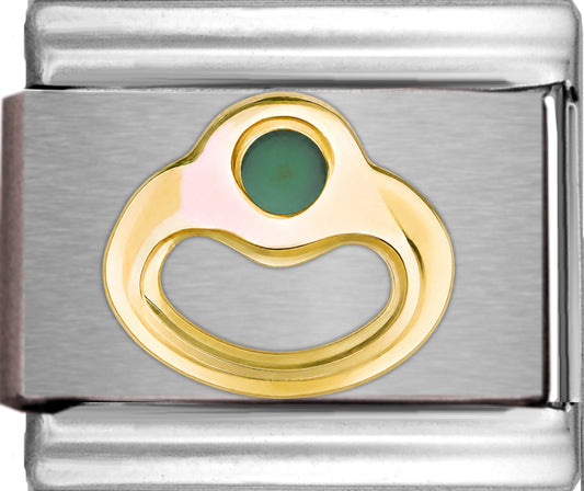 Birthstone Ring with Light Blue Stone March