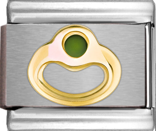 Birthstone Ring with Emerald Green Stone May