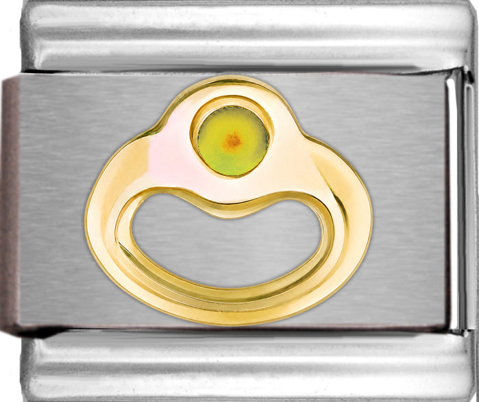 Birthstone Ring with Amber Color Stone November