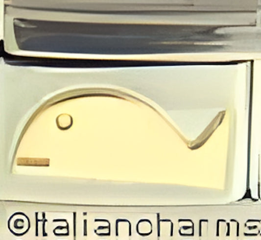 18K Flat Gold Whale