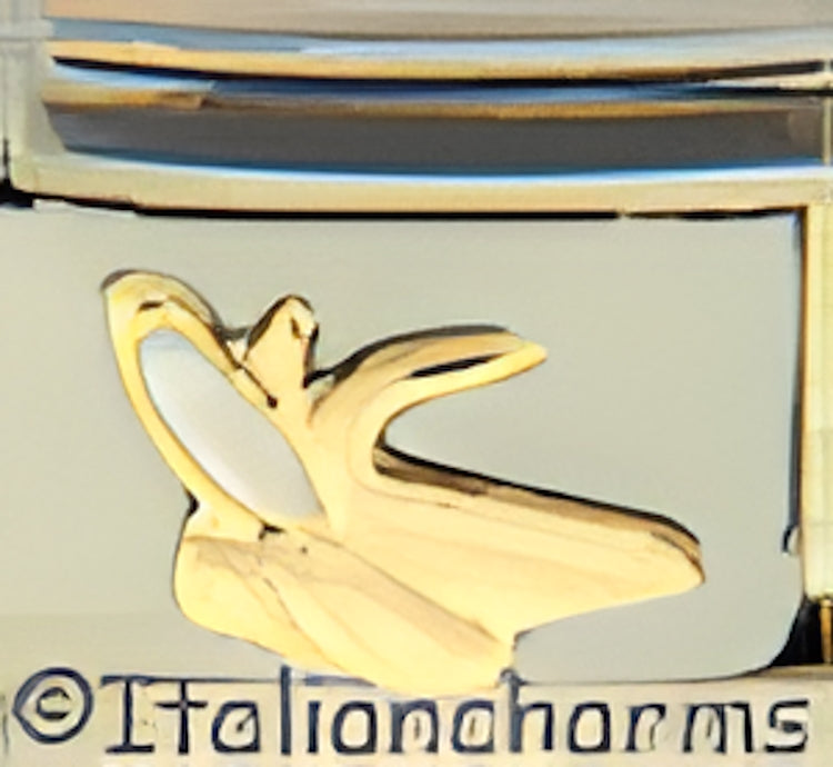 Peeled Raised Gold Banana with White