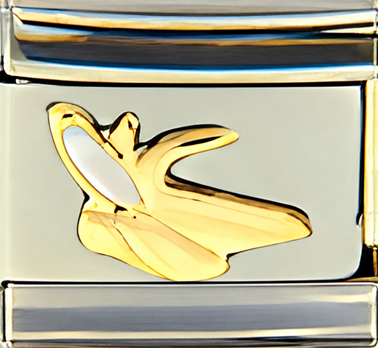 Peeled Raised Gold Banana with White