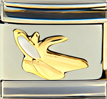 Peeled Raised Gold Banana with White