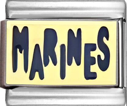 Blue MARINES on Gold