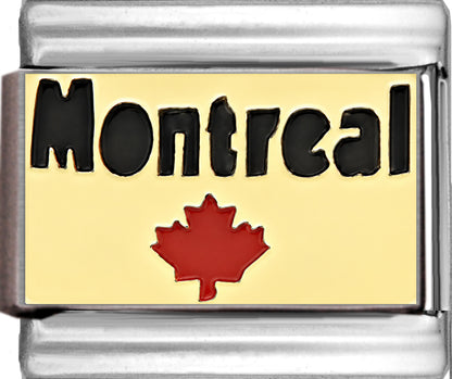 Montreal with Red Maple Leaf