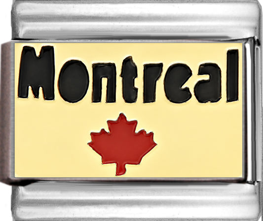 Montreal with Red Maple Leaf