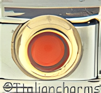 Orange Round Stone in Gold