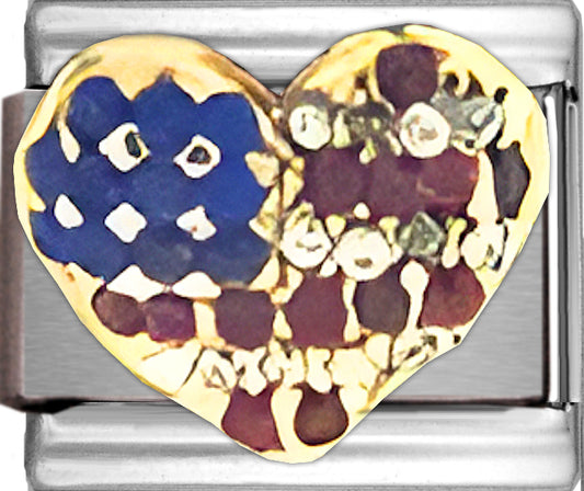 CZ Heart American Flag