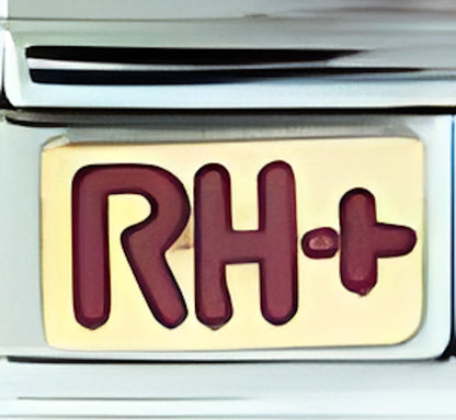 Blood Type Rh+ in Red