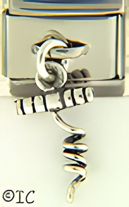 Sterling Silver Dangle Cork Screw