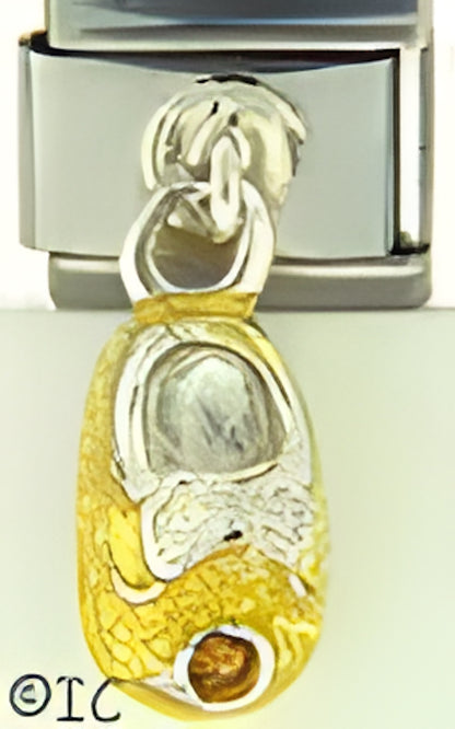 Sterling Silver Dangle Yellow Baby Shoe Nov