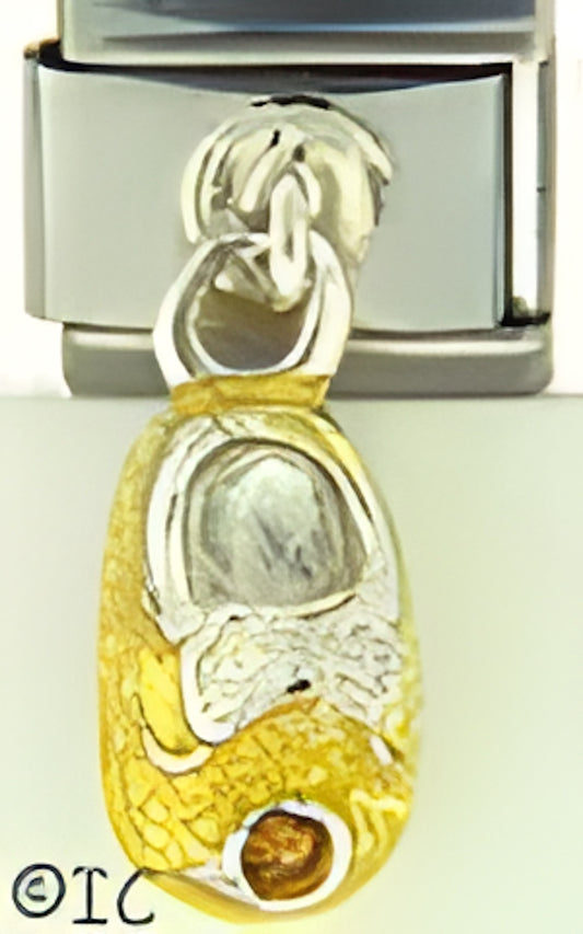 Sterling Silver Dangle Yellow Baby Shoe Nov