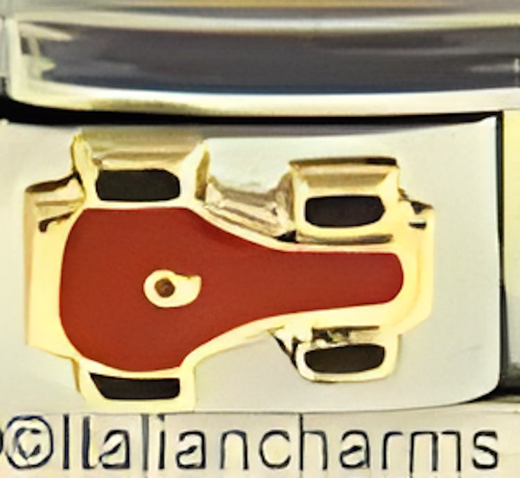 Top View Red Race Car