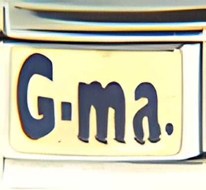 Blue Gma on Gold
