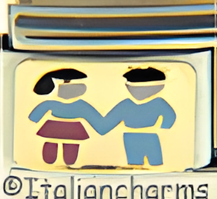 Boy and Girl on Gold