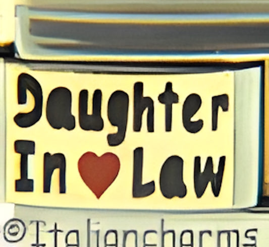 Daughter in Law on Gold with Red Heart