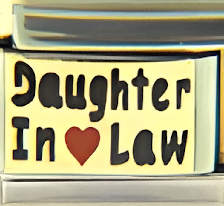 Daughter in Law on Gold with Red Heart