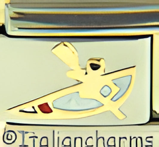 Rower on White Boat