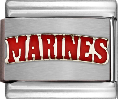 Marines Text in Red