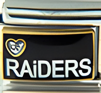 Raiders with Silver Heart on Black